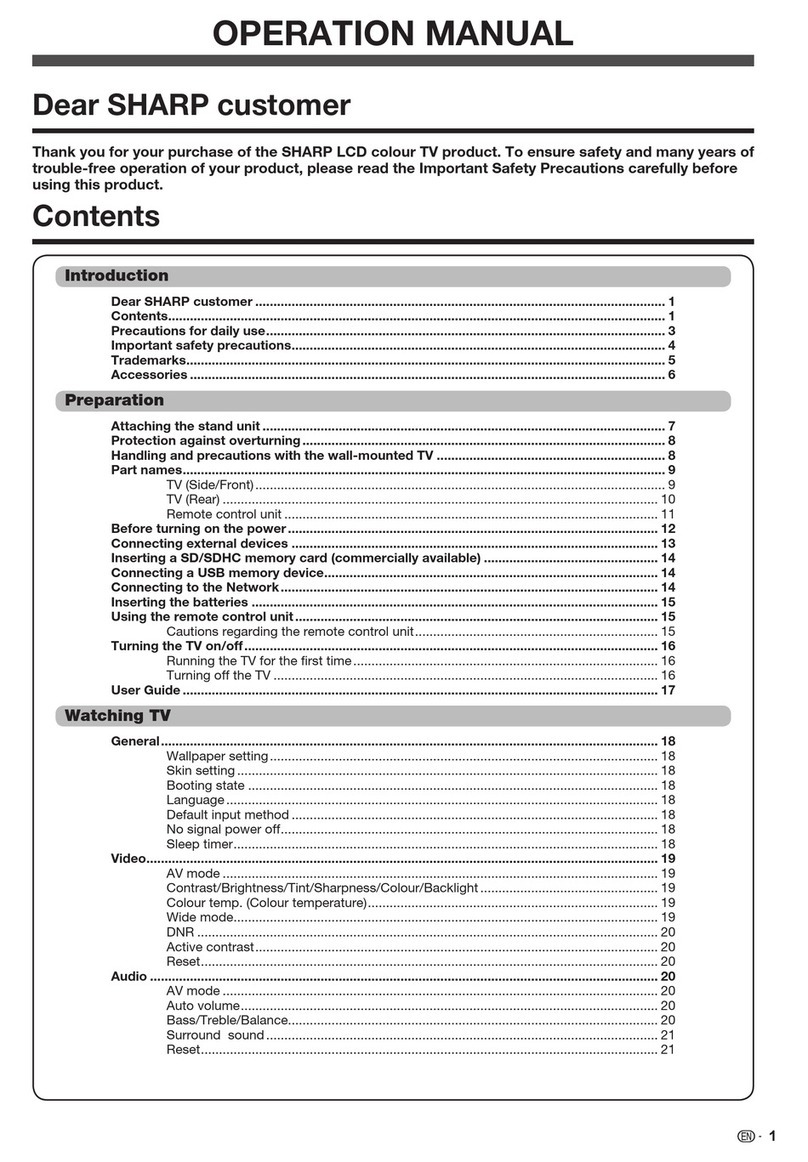 Sharp LC-40A1H User manual