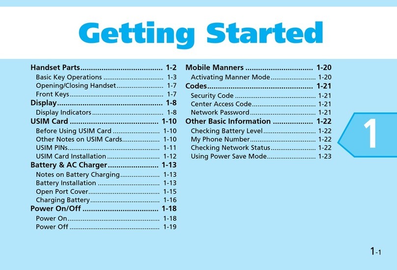 SoftBank 930CA User manual