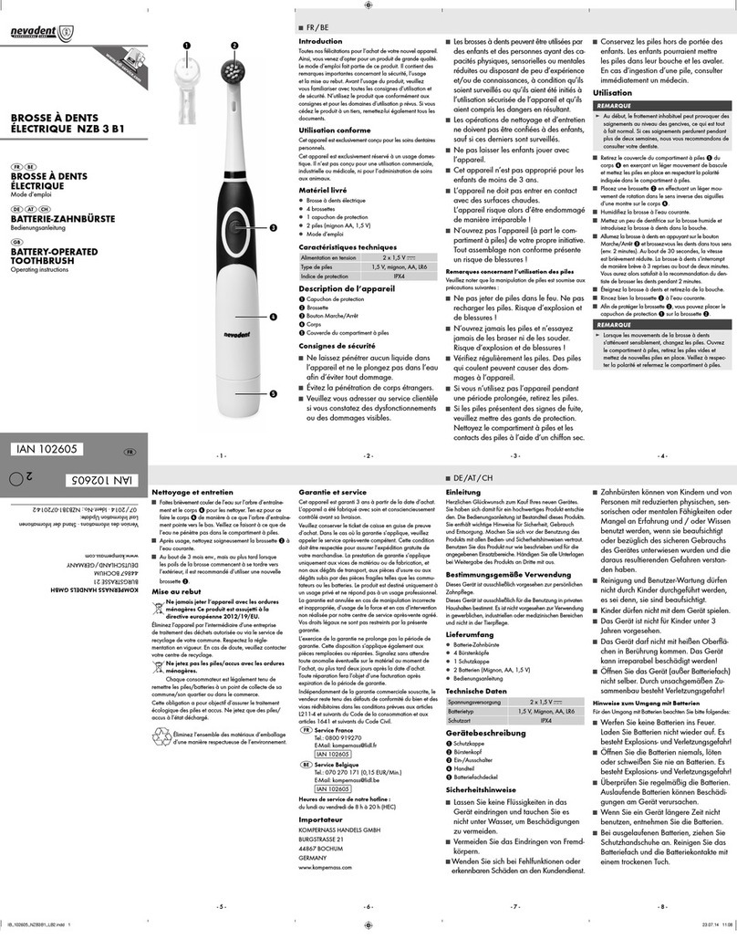 Nevadent IAN 102605 operating instructions