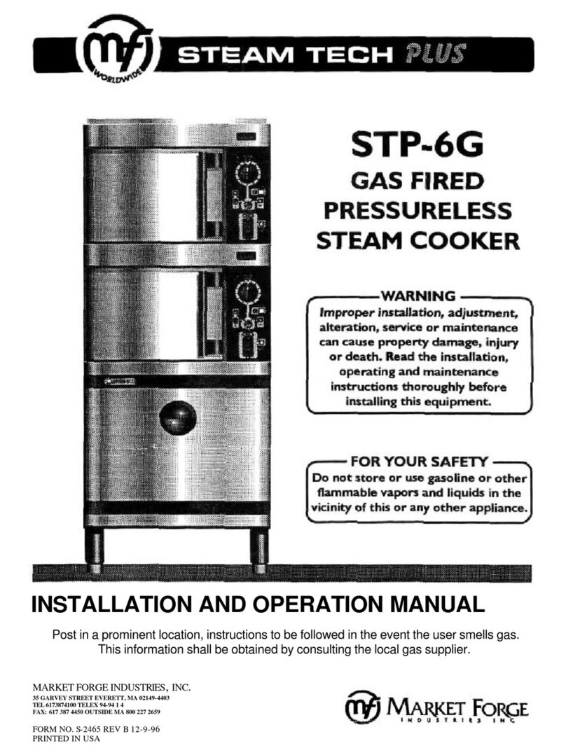 Market Forge Industries STP-6G Installation and operation manual