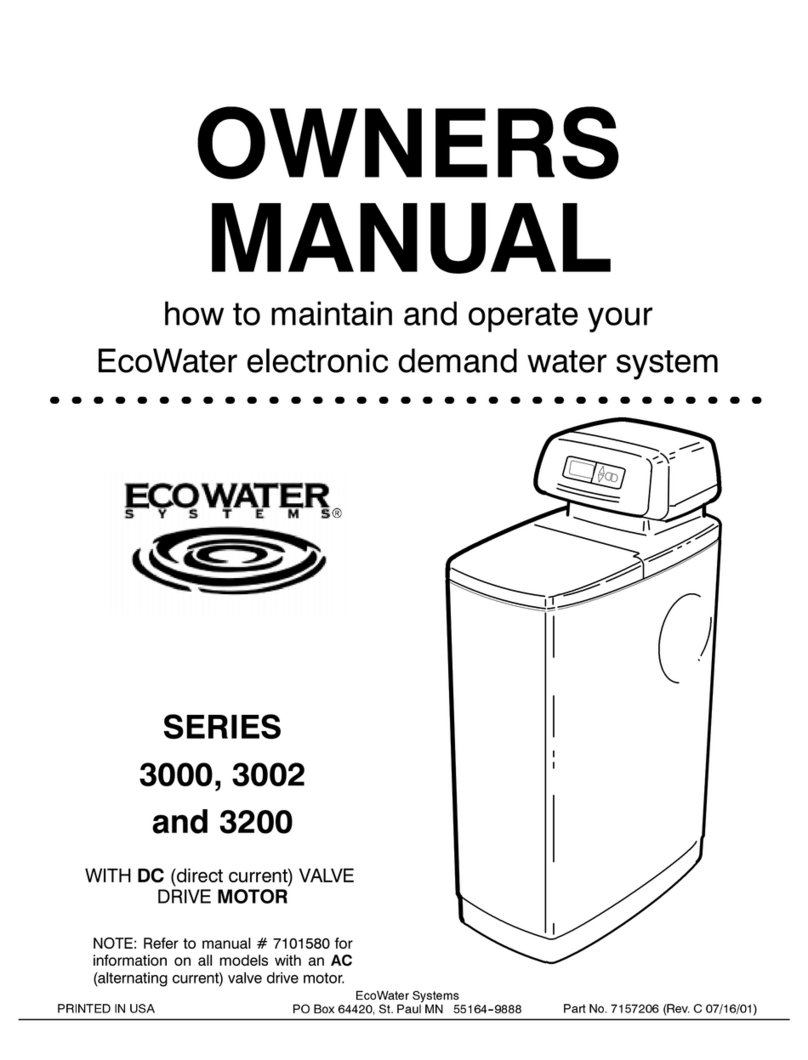 EcoWater 3000 Series owner's manual