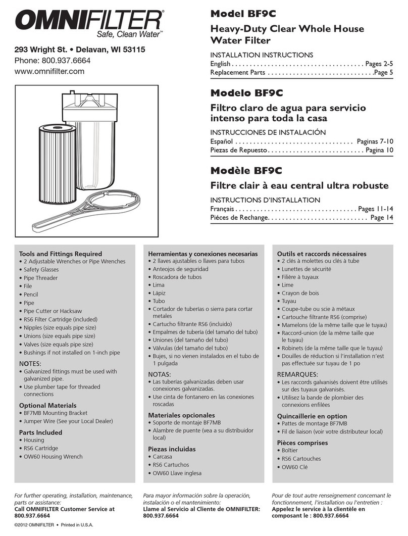 Omnifilter BF9C installation instructions