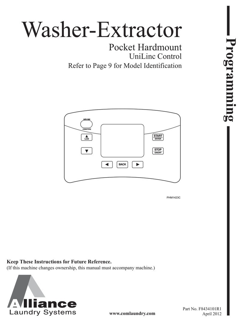 Alliance Laundry Systems UWL045T3V Owner's manual