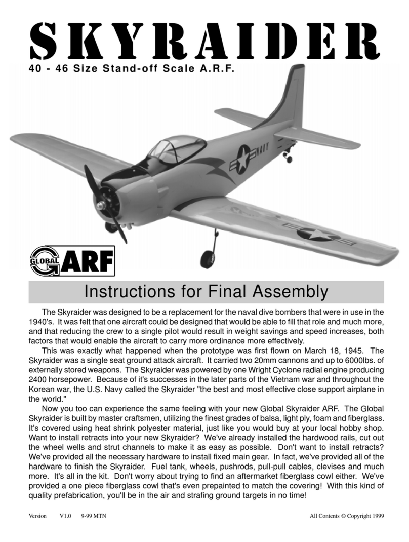 Global Hobby Skyraider Instructions for final assembly