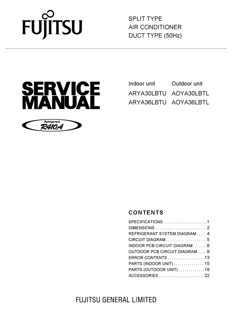 Fujitsu ARYA30LBTU User manual