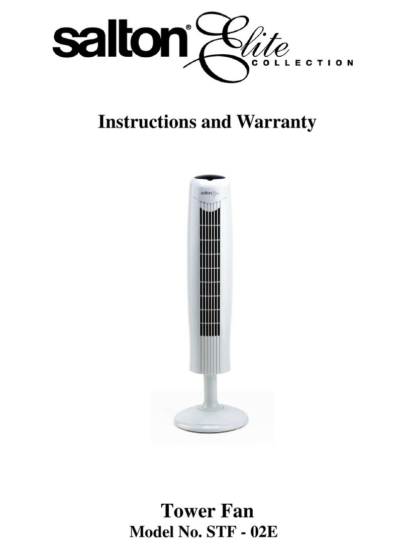 Salton elite STF - 02E Instructions and warranty