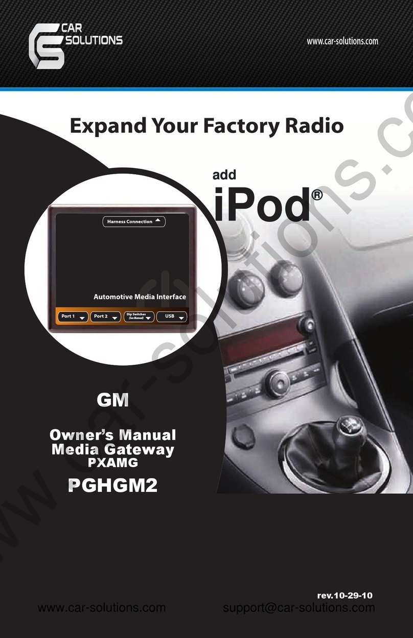 Car Solutions PXAMG owner's manual