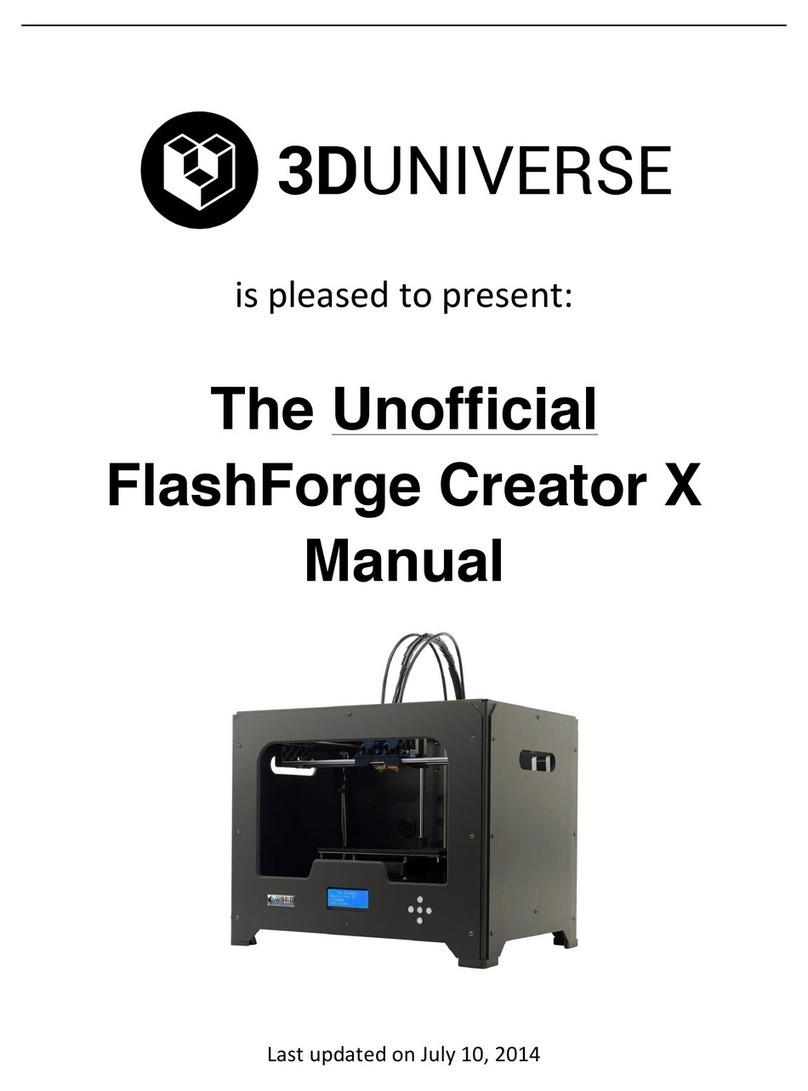 3DUniverse FlashForge Creator X manual