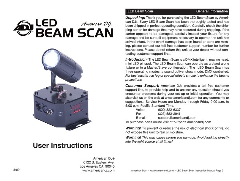 ADJ LED Beam Scan User manual ADJ LED Beam Scan User manual