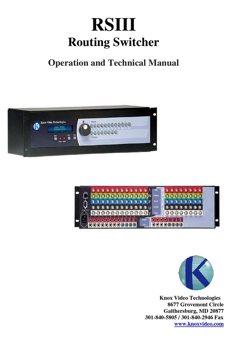 Knox Video RSIII Operation and technical manual
