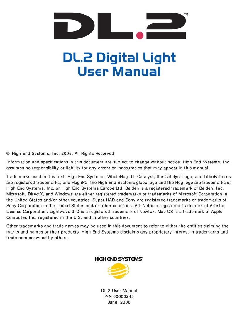 High End Systems DL.2 user manual