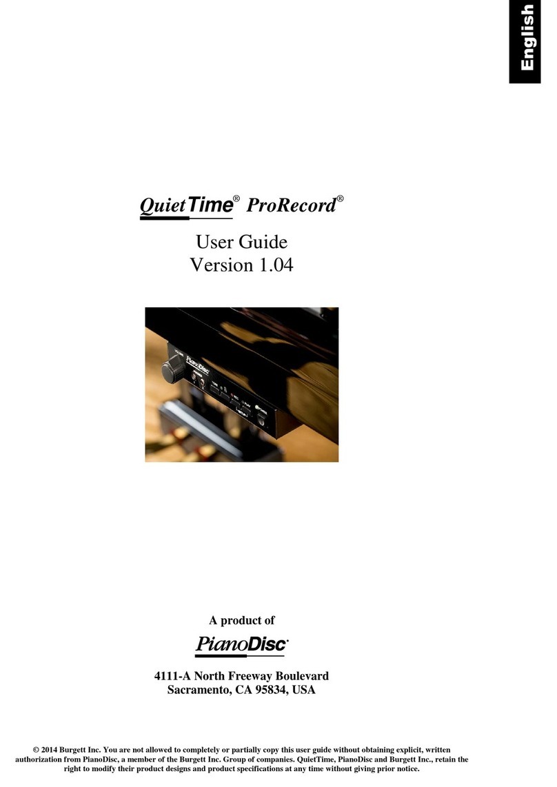 PianoDisc QuietTime Prorecord user guide