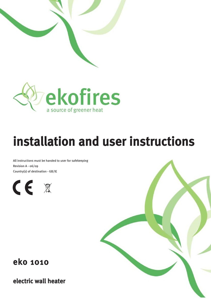 Ekofires eko 1010 Installation and user instructions