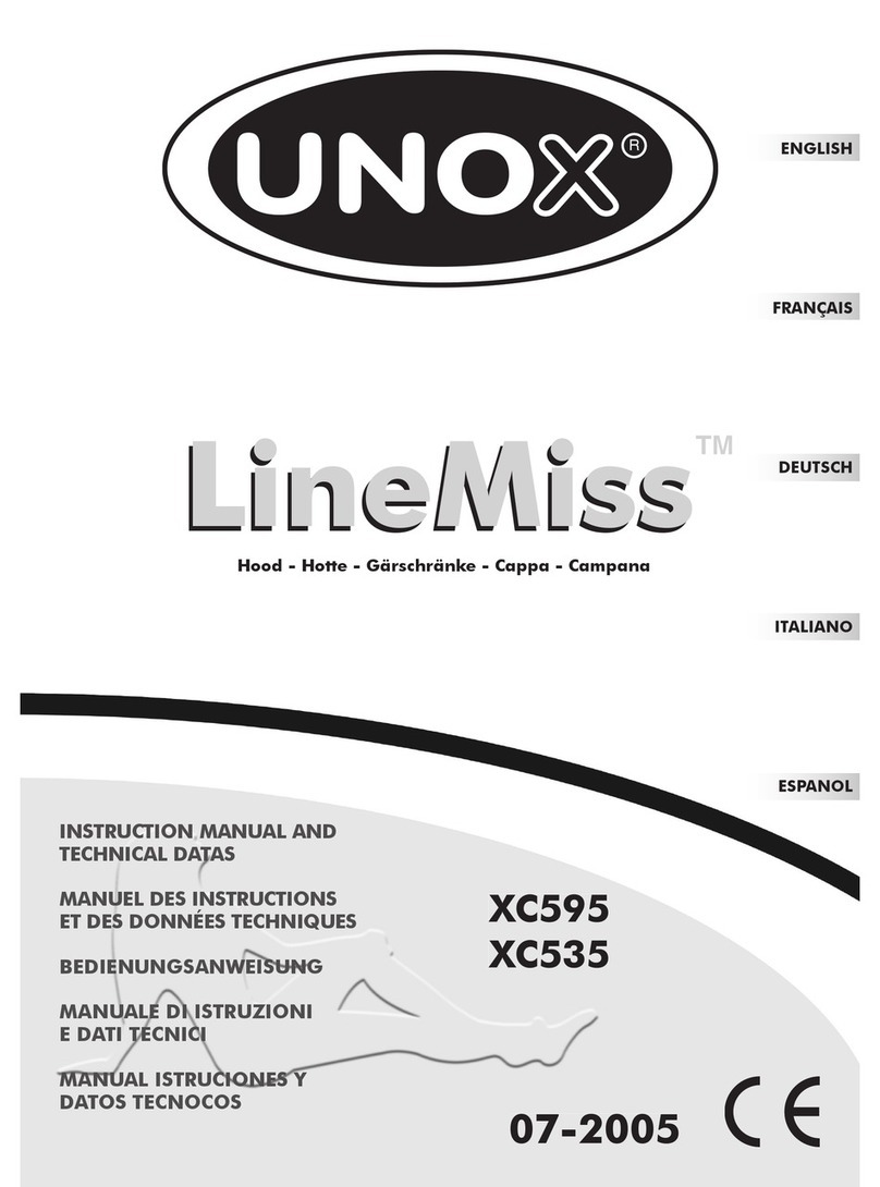 Unox XC595 Instruction manual and technical datas