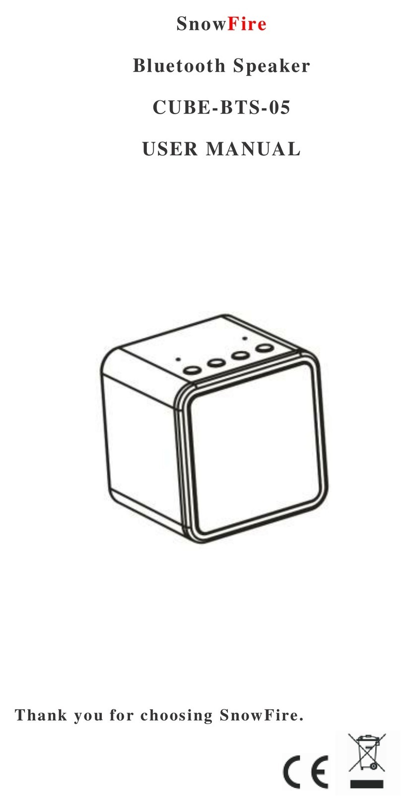 SnowFire CUBE-BTS-05 user manual