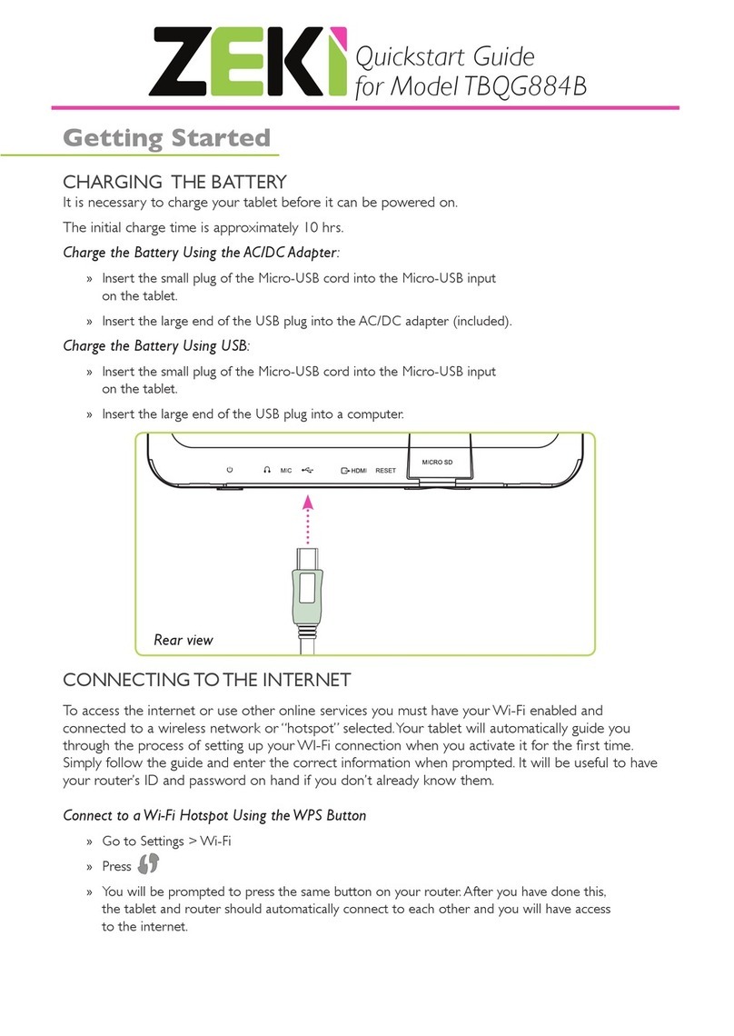 Zeki TBQG884B quick start guide