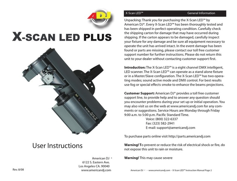 ADJ X-SCAN LED PLUS User manual