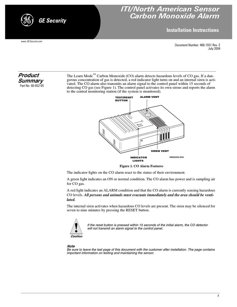 GE Security 60-652-95 installation instructions