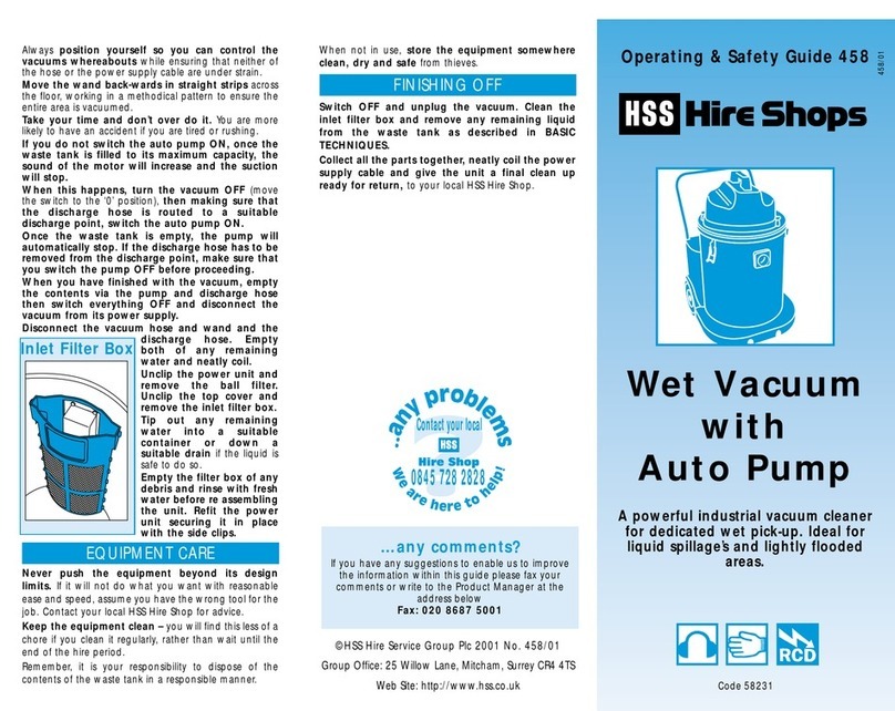 HSS Hire 458 Operating & safety guide