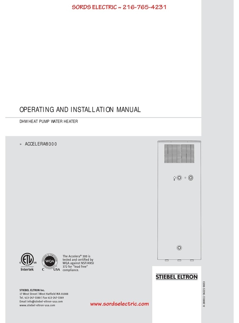 STIEBEL ELTRON Accelera 300 OPERATING AND INSTALLATION Manual STIEBEL ELTRON Accelera 300 OPERATING AND INSTALLATION Manual