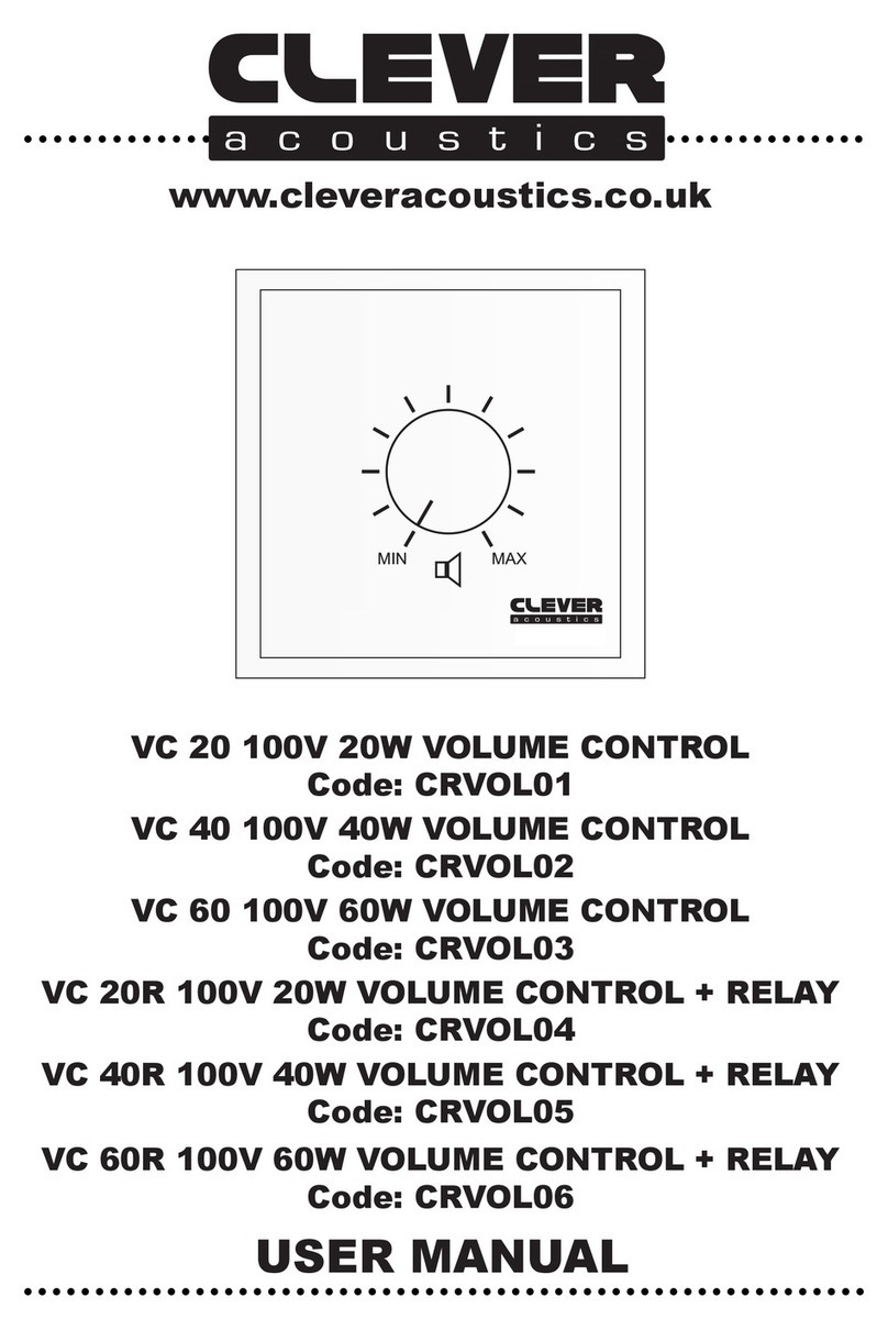 Clever Acoustics CRVOL01 user manual