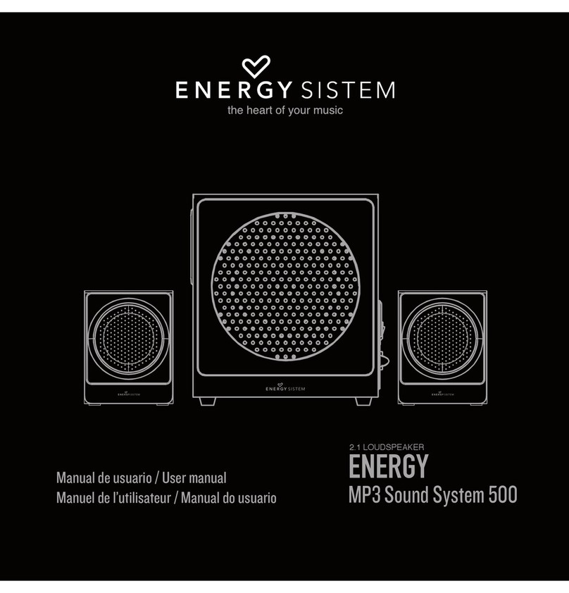 ENERGY SISTEM Energy MP3 Sound System 500 user manual