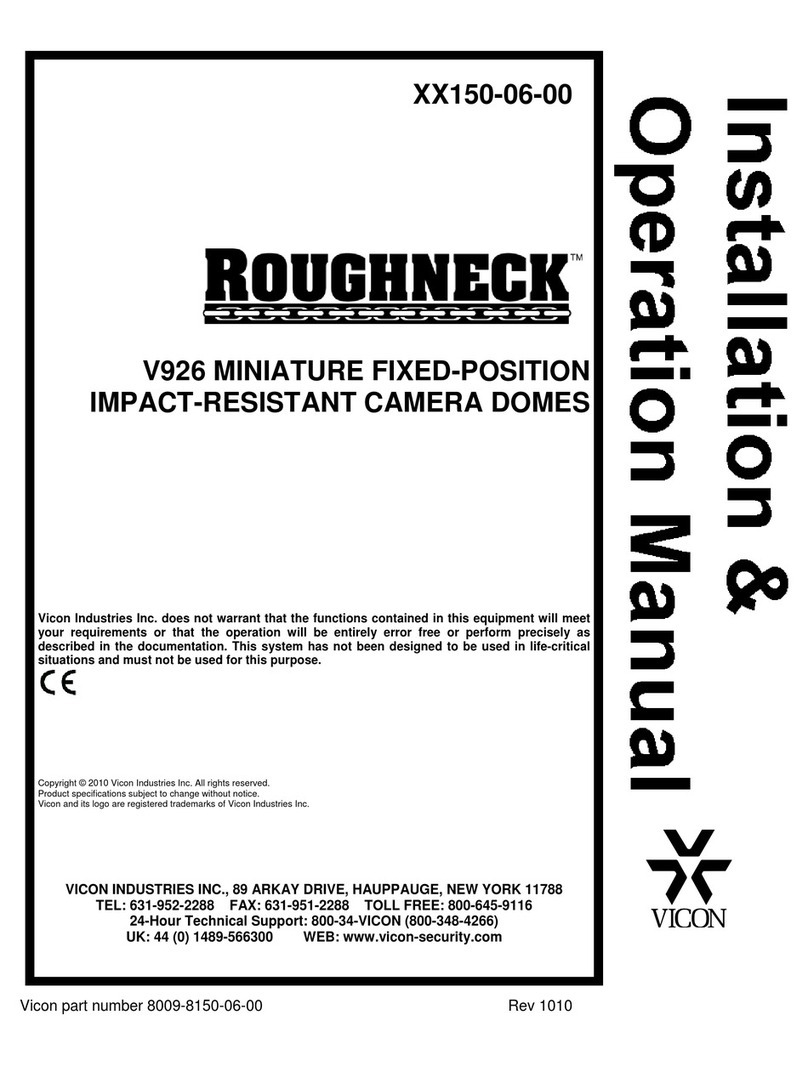 Vicon Roughneck V926-C312 Installation & operation manual
