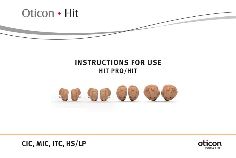 oticon HIT CIC Instructions for use