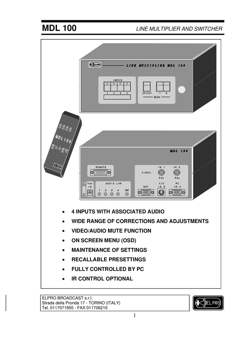 ELPRO MDL 100 user guide ELPRO MDL 100 user guide