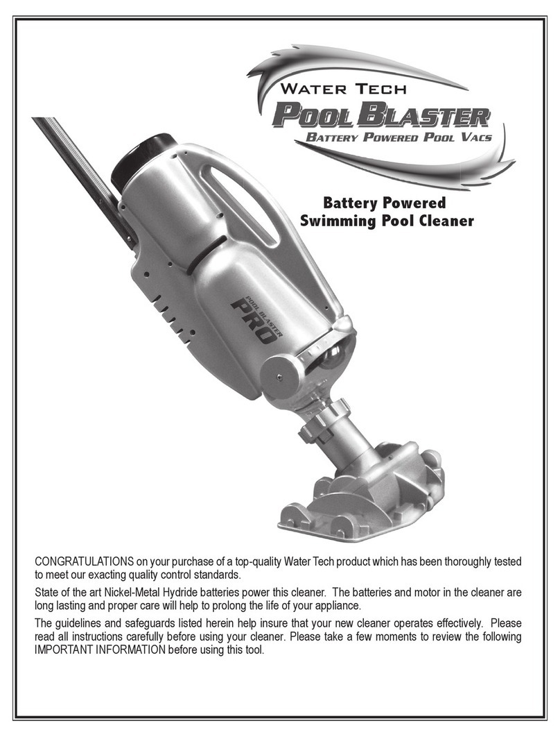 WaterTech Pool Blaster User's manual and operating instructions and operating instructions