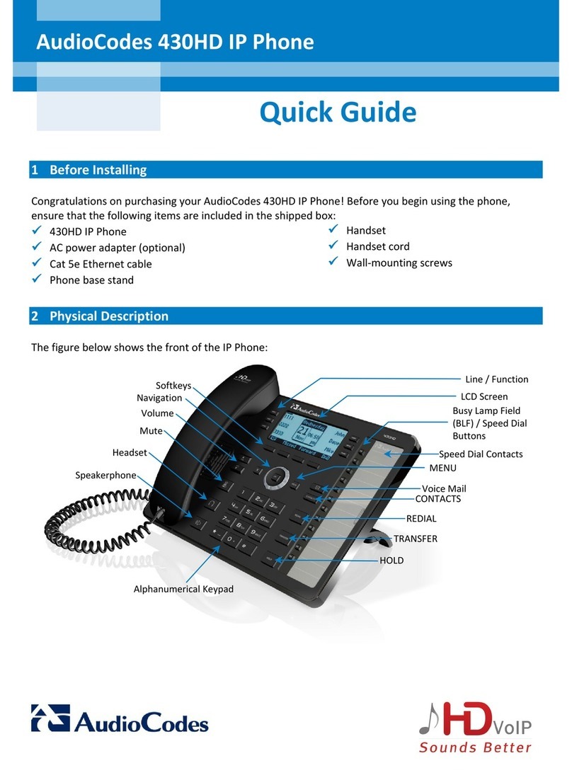 AudioCodes 430HD User manual