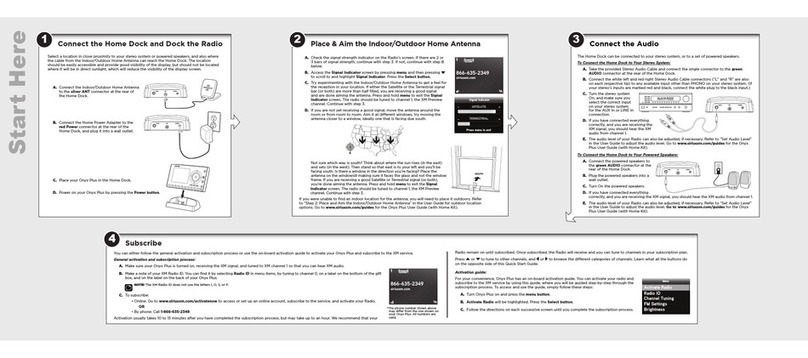 Sirius XM RAdio Onyx Plus quick start guide