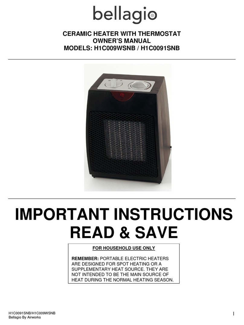 BELLAGIO H1C009WSNB User manual