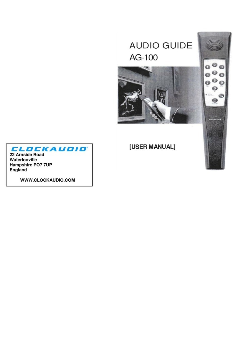 Clockaudio AUDIO GUIDE AG-100 user manual