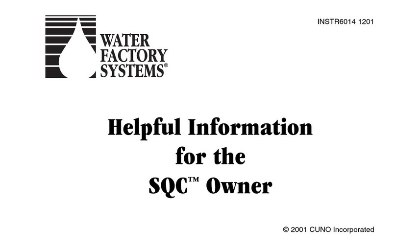 Water Factory Systems SQC Helpful information for owner Water Factory Systems SQC Helpful information for owner