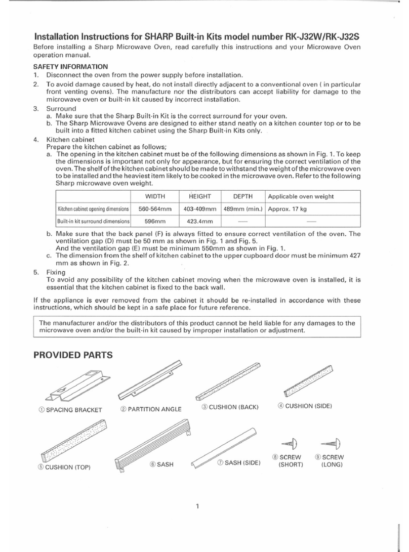 Sharp RK-J32W User manual