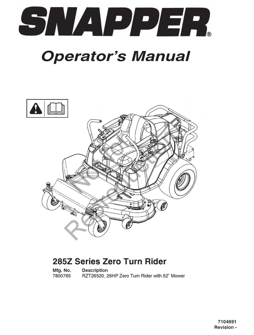 Snapper RZT26520 User manual