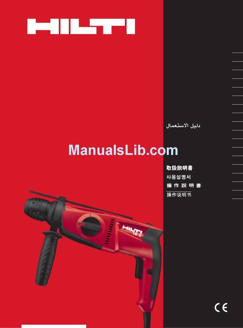 Hilti TE2 operating instructions