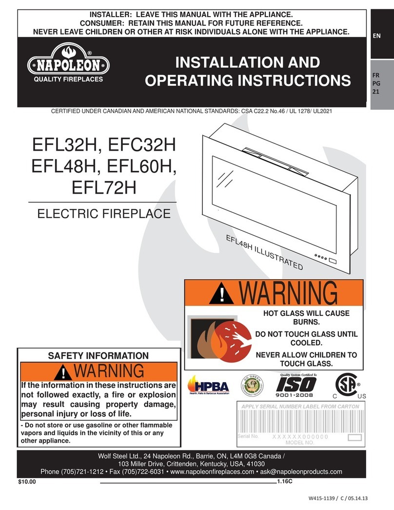 Napoleon EFL32H User manual