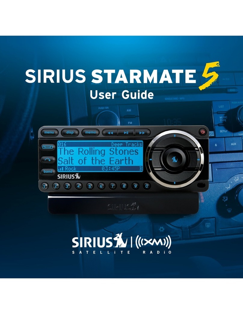 Sirius XM RAdio Starmate 5 User manual