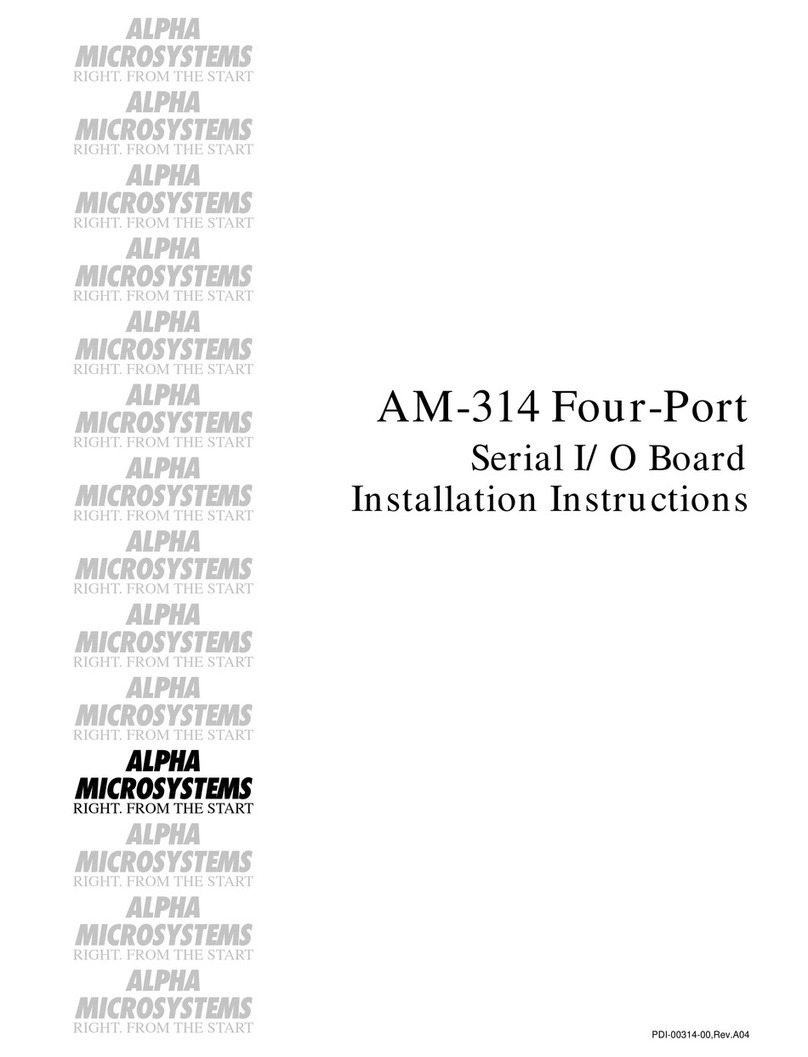Alpha Microsystems AM-314 installation instructions