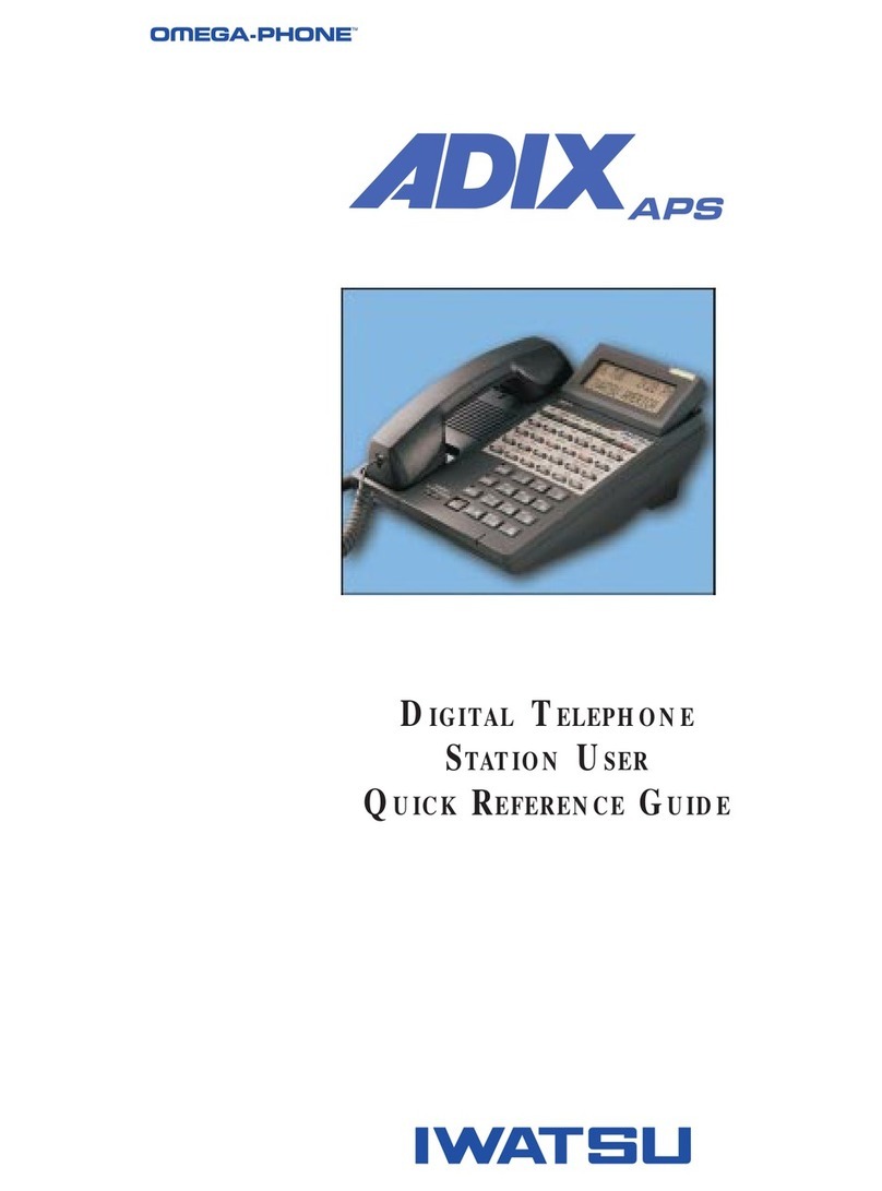 Iwatsu ADIX APS Omega-Phone Digital Multiline... User manual