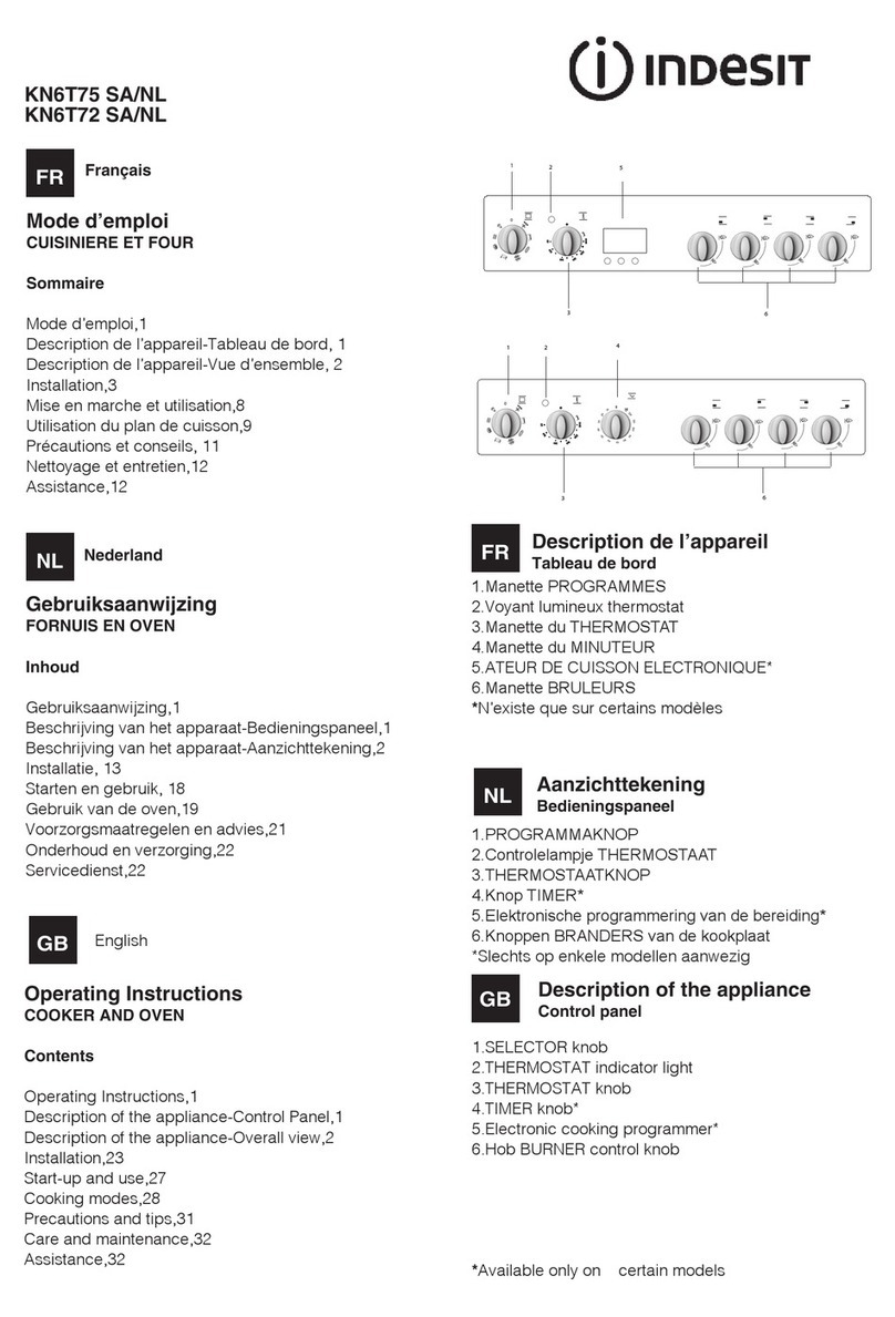 Indesit KN6T75 SA/NL operating instructions