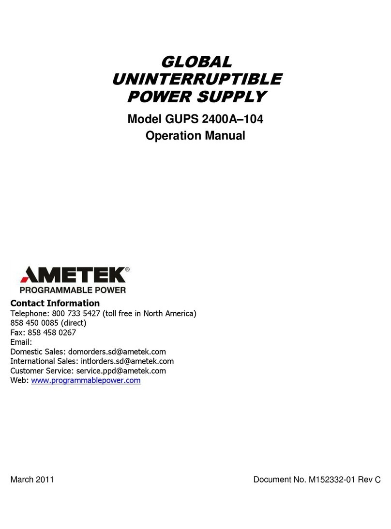 Metek GUPS 2400A-104 Operation manual