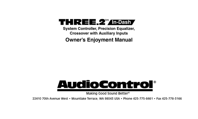 Audio Control THREE.2 In-Dash owner's manual