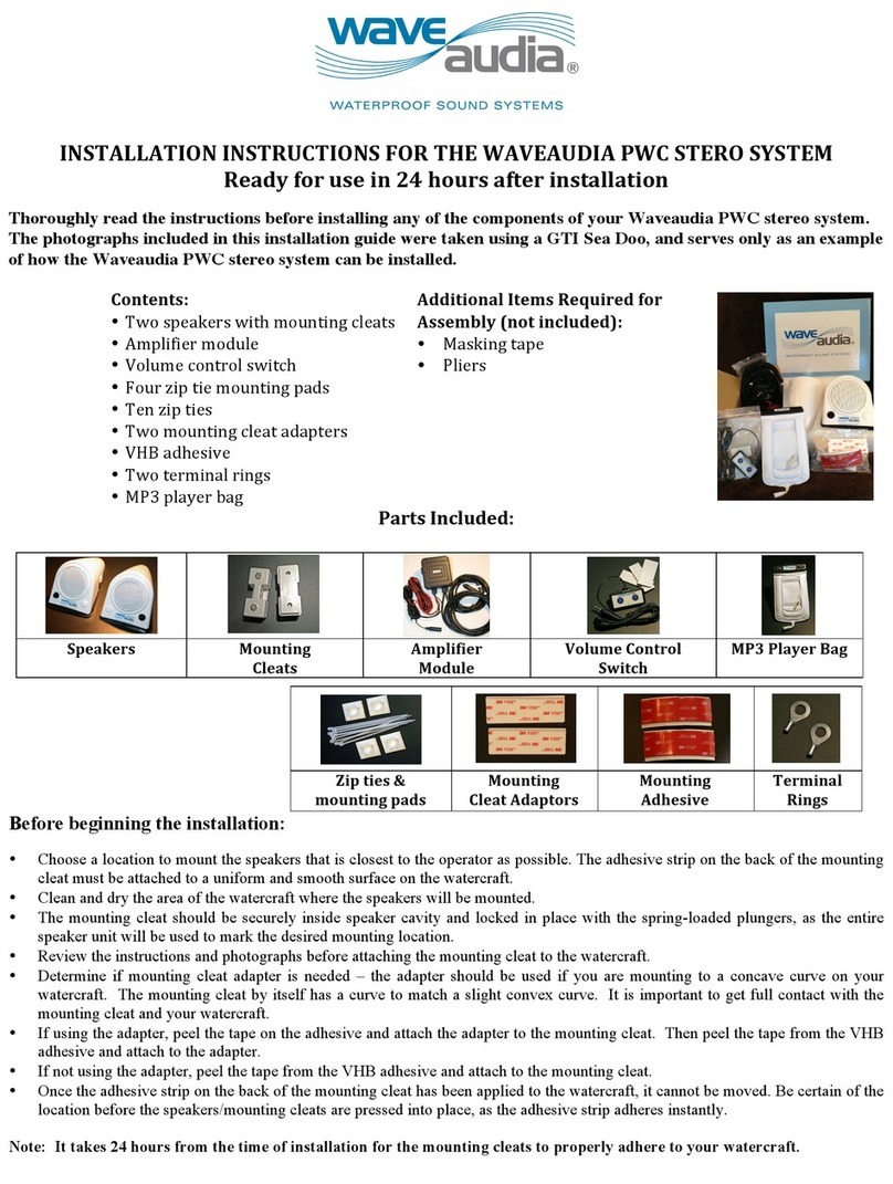 WAVE AUDIA PWCSTERO SYSTEM installation instructions