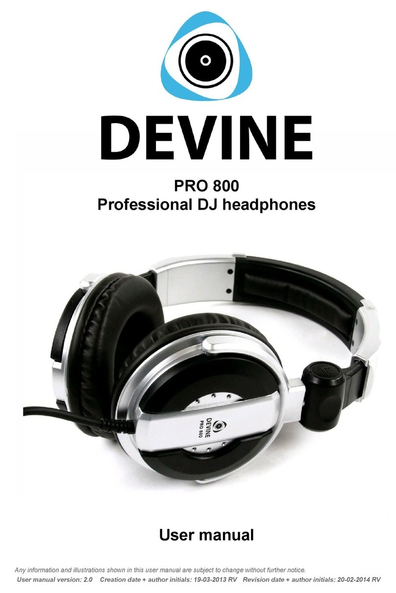 Devine PRO 800 User manual
