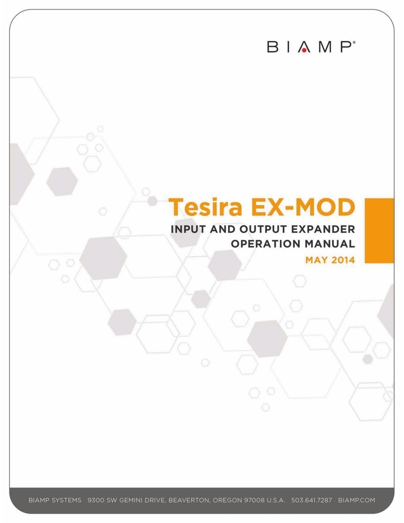 Biamp Tesira EX-MOD Operation manual