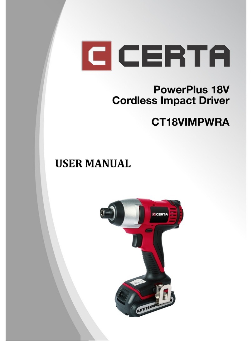 Certa CT18VIMPWRA User manual