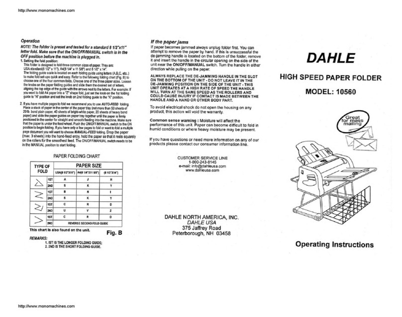 Dahle 10560 operating instructions